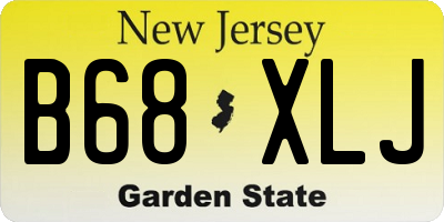 NJ license plate B68XLJ