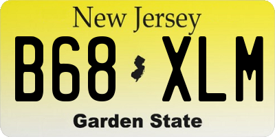 NJ license plate B68XLM
