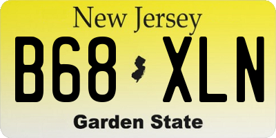 NJ license plate B68XLN