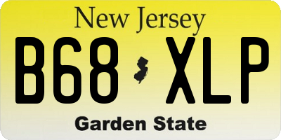 NJ license plate B68XLP