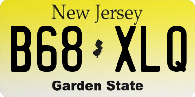 NJ license plate B68XLQ