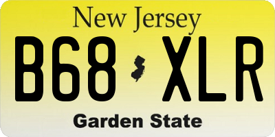 NJ license plate B68XLR