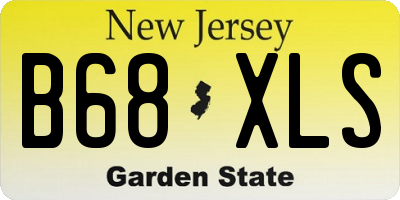NJ license plate B68XLS