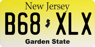 NJ license plate B68XLX