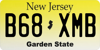 NJ license plate B68XMB