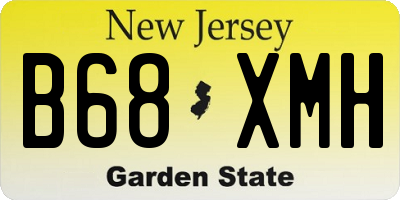 NJ license plate B68XMH