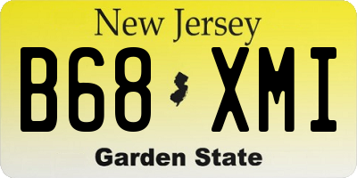 NJ license plate B68XMI