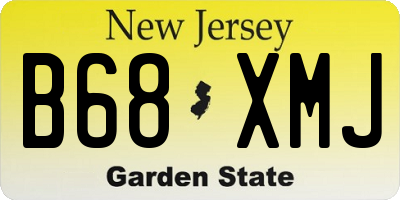NJ license plate B68XMJ
