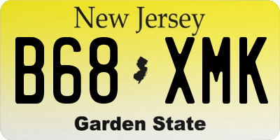 NJ license plate B68XMK