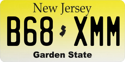 NJ license plate B68XMM