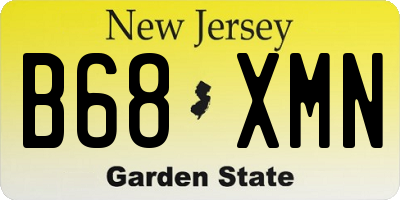 NJ license plate B68XMN