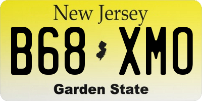 NJ license plate B68XMO