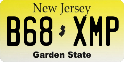 NJ license plate B68XMP