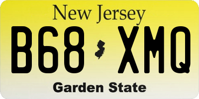 NJ license plate B68XMQ