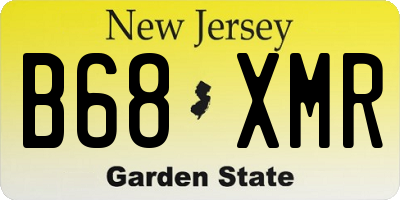 NJ license plate B68XMR