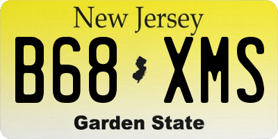 NJ license plate B68XMS