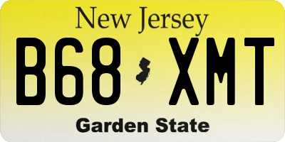 NJ license plate B68XMT