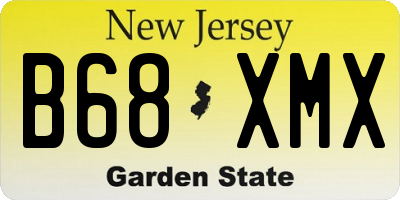 NJ license plate B68XMX