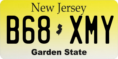 NJ license plate B68XMY