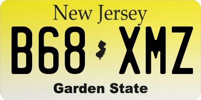 NJ license plate B68XMZ