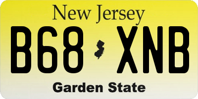 NJ license plate B68XNB