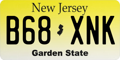 NJ license plate B68XNK