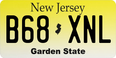 NJ license plate B68XNL