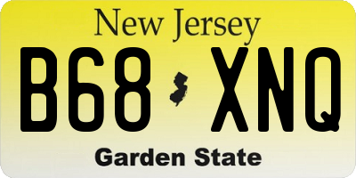 NJ license plate B68XNQ