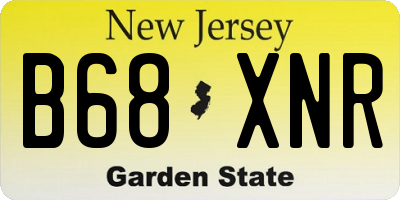 NJ license plate B68XNR