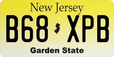 NJ license plate B68XPB