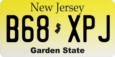 NJ license plate B68XPJ
