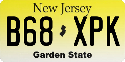 NJ license plate B68XPK