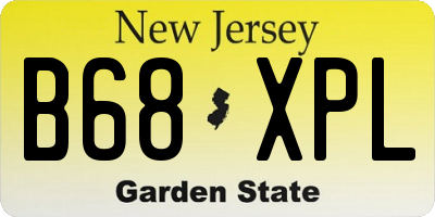 NJ license plate B68XPL