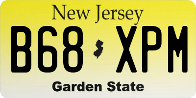 NJ license plate B68XPM