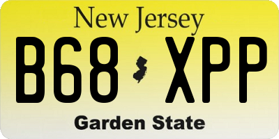 NJ license plate B68XPP