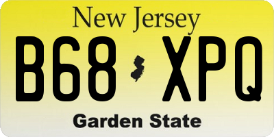 NJ license plate B68XPQ