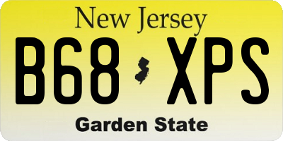 NJ license plate B68XPS