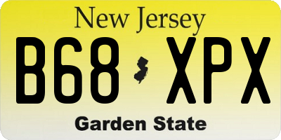 NJ license plate B68XPX