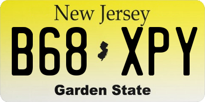 NJ license plate B68XPY