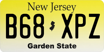 NJ license plate B68XPZ
