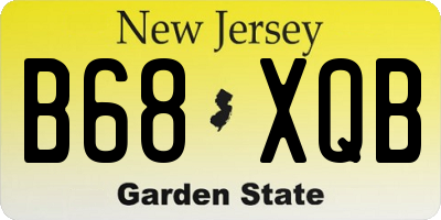 NJ license plate B68XQB