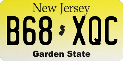 NJ license plate B68XQC