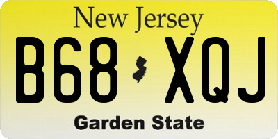 NJ license plate B68XQJ