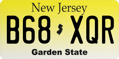NJ license plate B68XQR