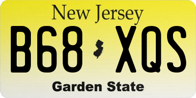 NJ license plate B68XQS