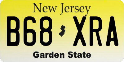 NJ license plate B68XRA