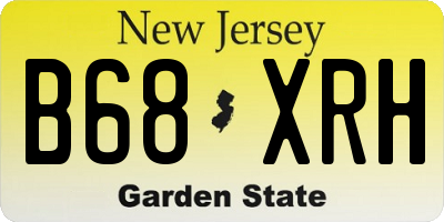 NJ license plate B68XRH