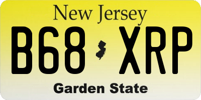 NJ license plate B68XRP