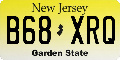 NJ license plate B68XRQ