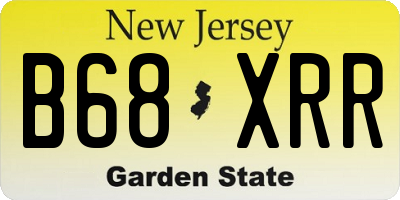 NJ license plate B68XRR